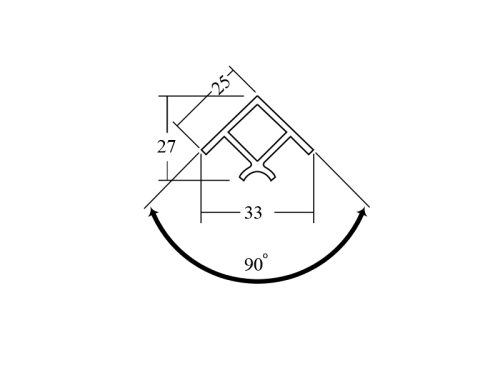 ตัวเข้ามุมแผ่นรองตู้แบบตรง - Image 2