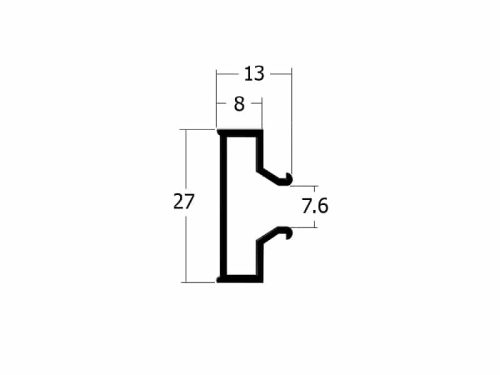 อลูมิเนียมร่องฝังผนัง ยาว 3ม. แบบ 2 - Image 2