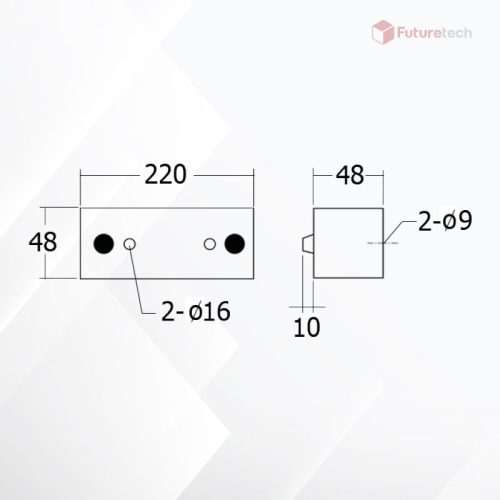 ขาเชอรี่ 2" ยาว 220 mm. สีโครเมียม - Image 2