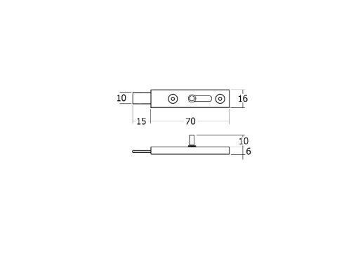 กลอนล็อค ตรง 3" แบบหมุน - Image 2