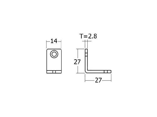 ฉากเหล็ก หนา 2.8 สีนิเกิ้ล - Image 2