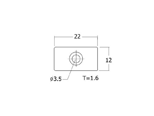 แป้นเหลี่ยม หนา 1.6 มม. - Image 2
