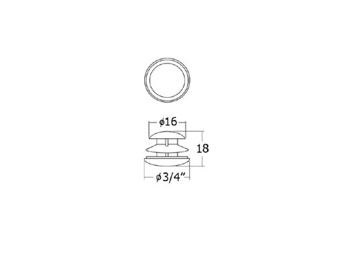 ฝาปิดท่อกลม 3/4" สีดำ - Image 2