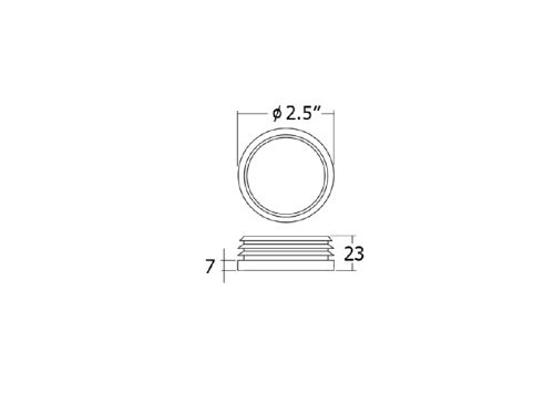 ฝาปิดท่อกลม 2-1/2" สีดำ - Image 2