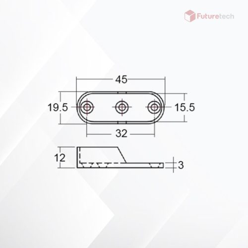 หูรับราว 15 mm. ซิ้งค์ชุบนิเกิ้ล - Image 2