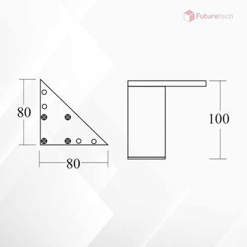 ขาตู้ สูง 13 cm. (จุกยาง) สีโครเมี่ยม - Image 2