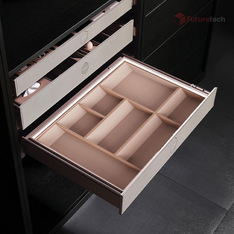 ถาดเก็บของ ชุดชั้นใน Soft Close สีโรสโกลด์